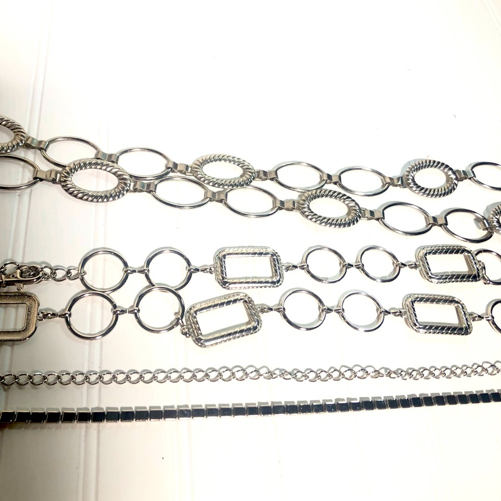 3 for $25   3 Silver Toned Chain Accent Belts